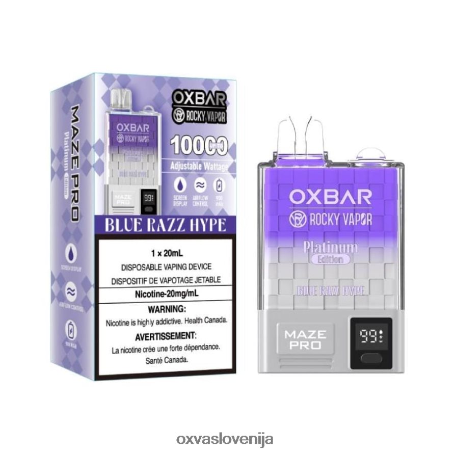 OXVA OXBAR MAZE PRO 10000 Oxva Disposable Pod blue razz hype P0NH16